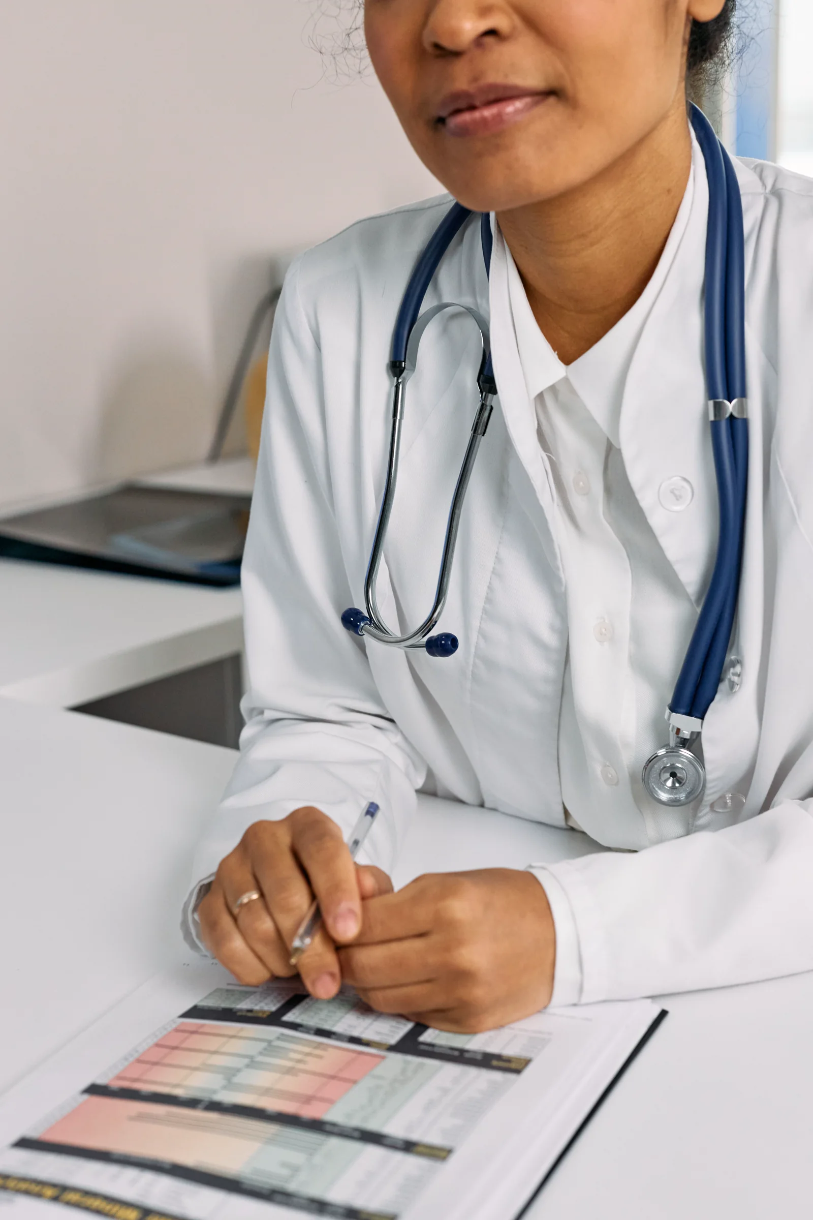 Healthcare professional in a clinical setting